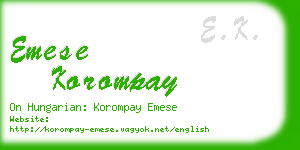 emese korompay business card